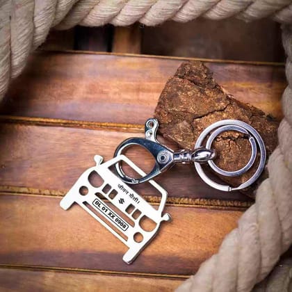 Maruti Suzuki Ignis Keychain-Front View / Silver