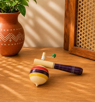 Lacquerware Handcrafted Wooden Handle Lattu
