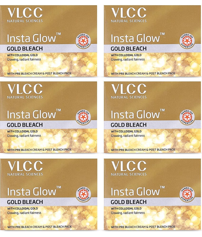 Vlcc Instaglowgold Bleach , 30G(Pack Of 6)