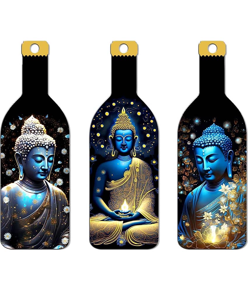 SNDArt Wood lord buddha wall decor Items Wall Sculpture Multi - Pack of 1
