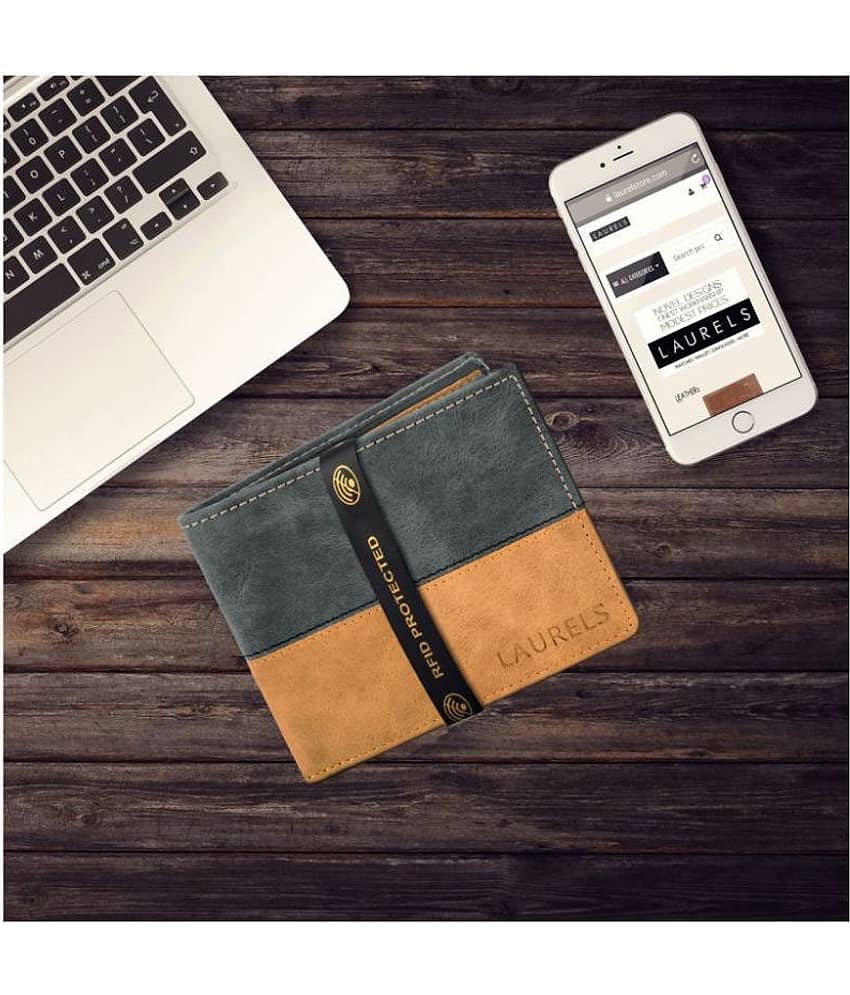 Laurels PU Black Casual Regular Wallet