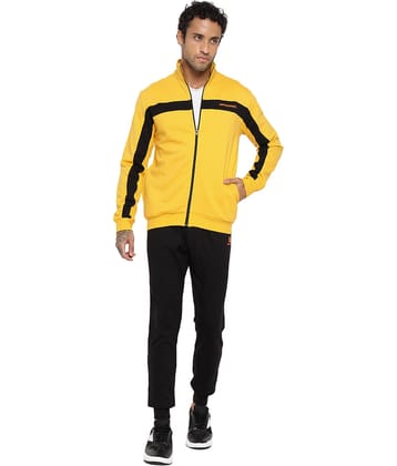 OFF LIMITS Yellow Polyester Regular Fit Striped Men's Sports Tracksuit ( Pack of 1 )