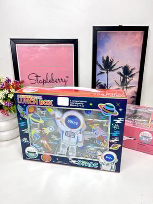 Quirky Bento Lunchbox | Stainless steel lunch box | leak proof | Holographic lunch-Space
