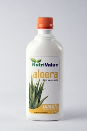 NutriValue Aloera Aloe Vera Juice with Lemon Flavour (500ml) | Immune Support & Detox | Daily Wellness Tonic
