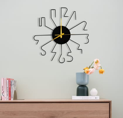 Metal Vintage Line Wall Clock-40cm
