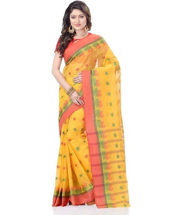 Desh Bidesh Cotton Printed Saree Without Blouse Piece ( Multicolor )
