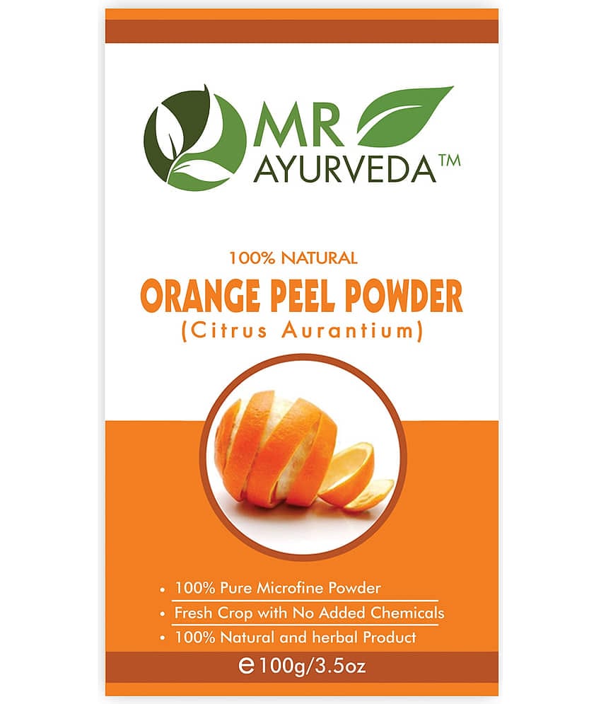 MR Ayurveda Organic Orange Peel Powder for Hair and Skin Face Pack Masks 100 gm