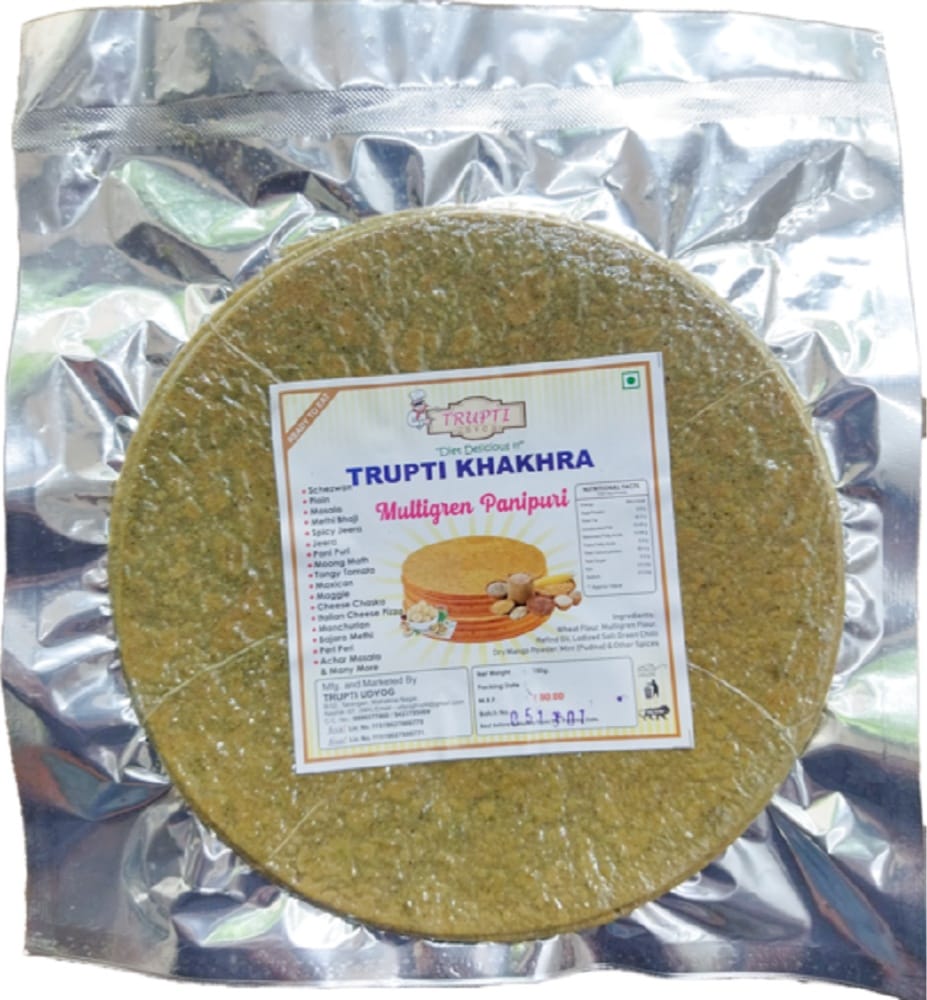 Trupti Udyog Masala Khakhra (200g) | Spicy Roasted Wheat Thins | Chatpata Flavor | Authentic Indian Snack
