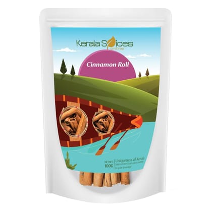 Kerala Spices Cinnamon Roll Stick 100 gm Finest Dalchini Stick Whole Spices