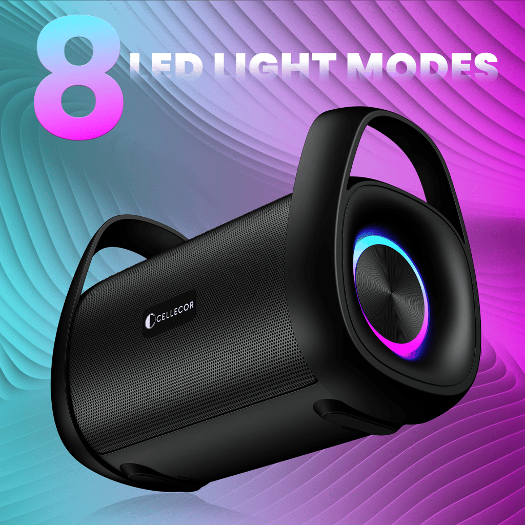 Cellecor CLB-90 STROM | 10 Hr Playtime | BT-v5.3 | 2600mAH | Water Resistant 10 W Bluetooth Speaker-Black