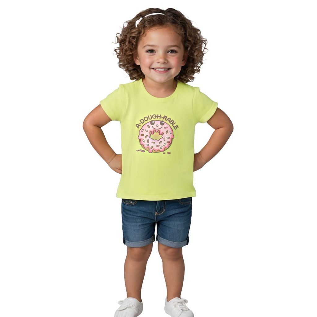 New Kids Girls T shirt Cotton Acid Lime Green Donut Print 2025 at ShopCircuit | ONDC