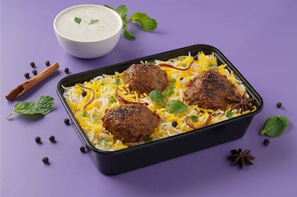 Lucknowi Mutton Kefta Biryani