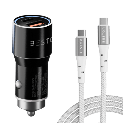 Car Adapter 125W with Type C to C Cable