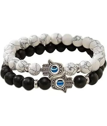 FASHION FRILL Black Bracelet ( Pack of 2 )