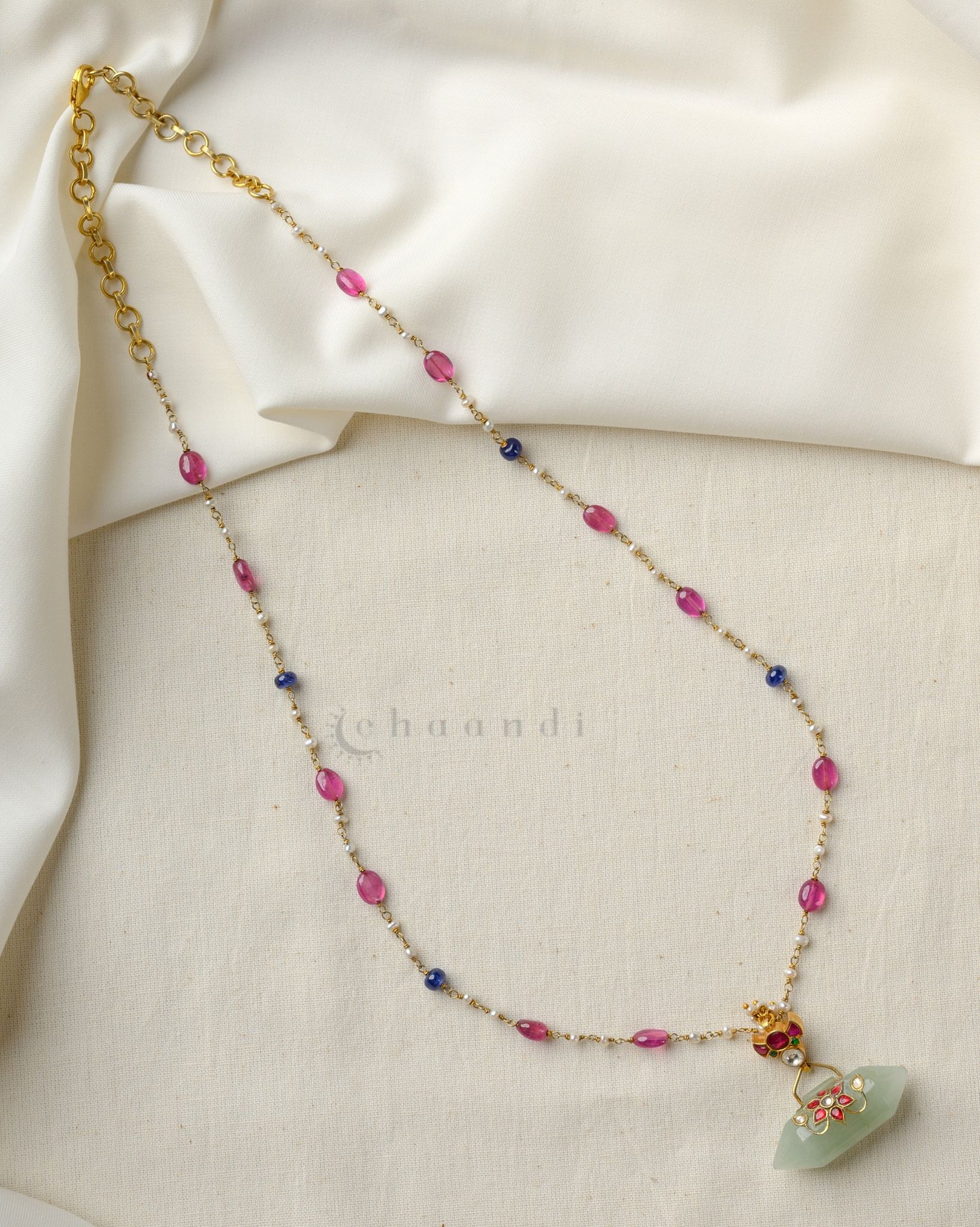 Gold Polish Silver Necklace CHN1747