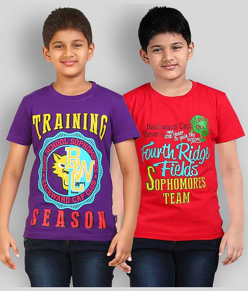 Dongli Pack of 1 Boys Cotton T-Shirt ( Multicolor )