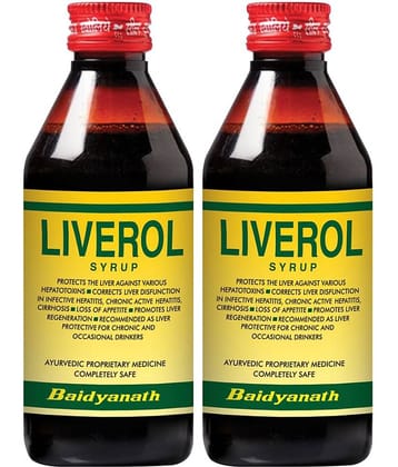 Baidyanath Liverol Syrup Natural And Ayurvedic Formulation Complete Liver Care 200ml (Pack of 2)