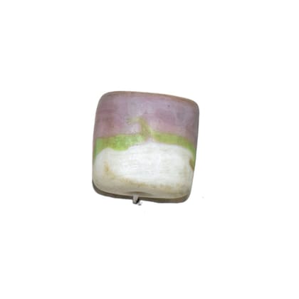 Beadwaala Handmade Fancy Lampwork Glass Beads For Jewelry Making. (Flat Square) SFL-161-Per Packet 25 Pcs / 15X8 MM