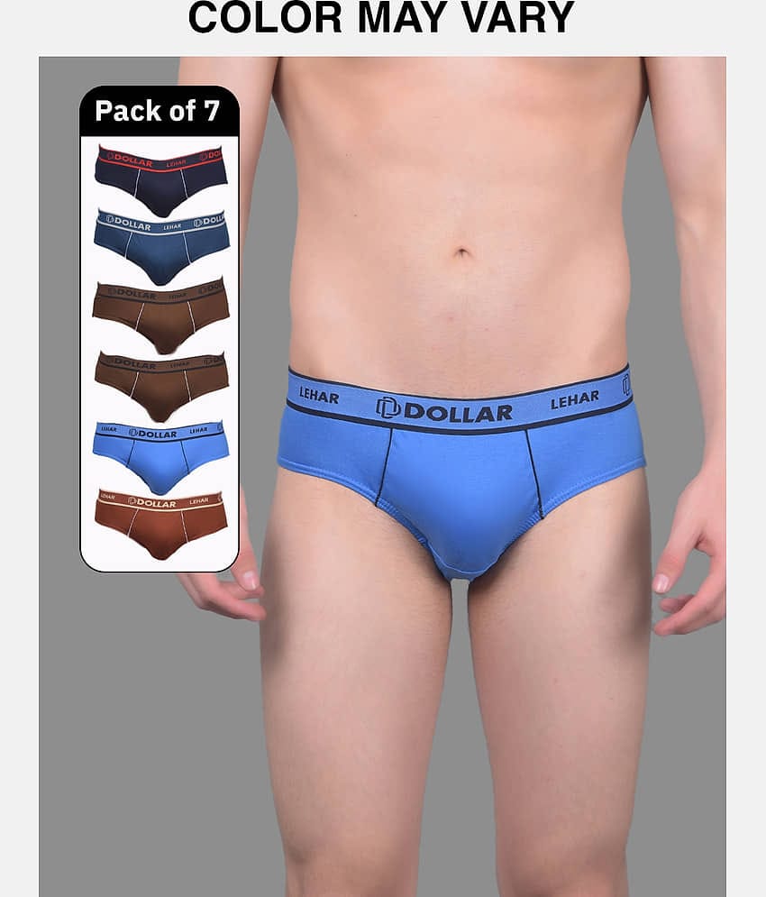 Dollar Lehar Super Combed Cotton Mens Brief - Pack of 7 - (Colour May Vary)