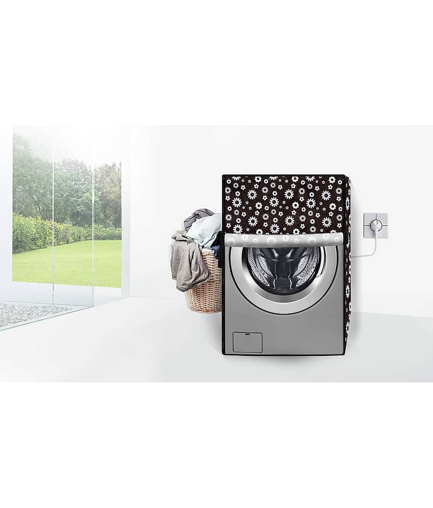 ENTICE Front Load Washing Machine Cover Compatiable For 10 kg - Black