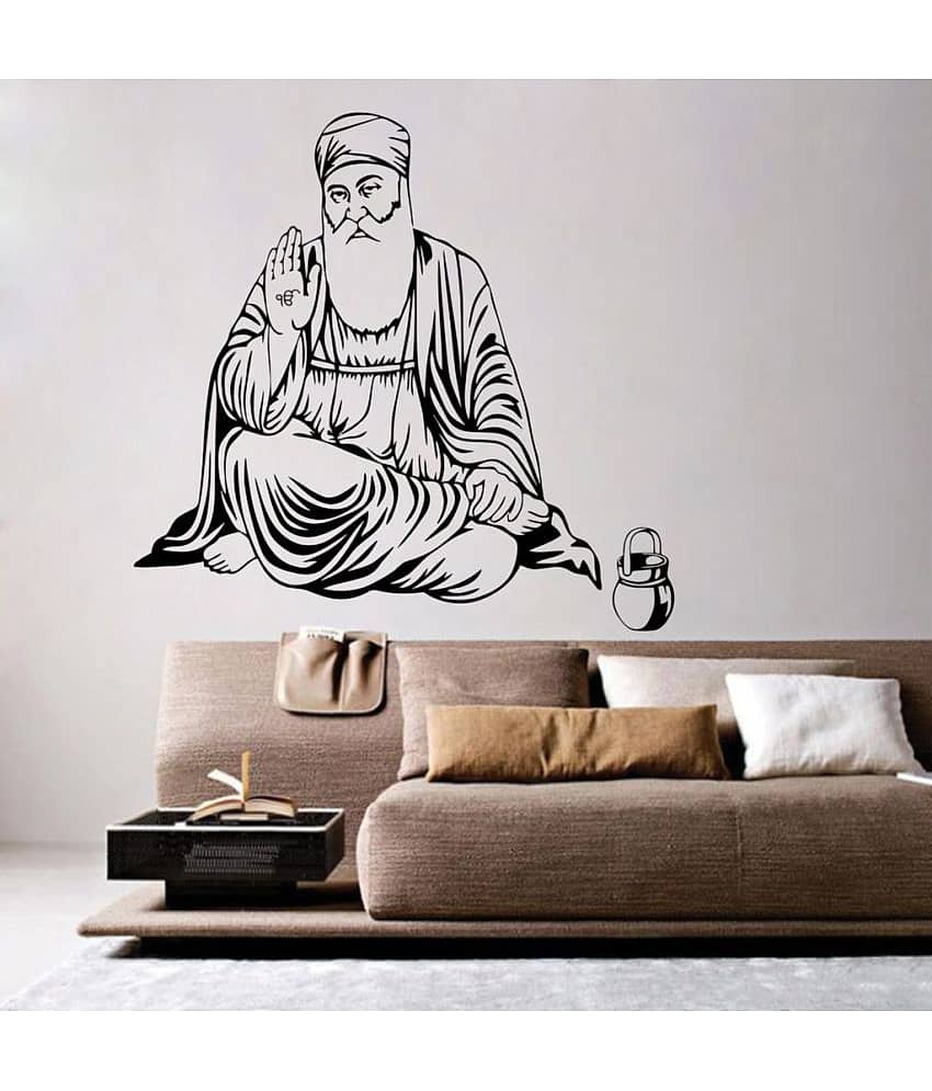 Decor Villa Guru Nanak Ji Vinyl Wall Stickers