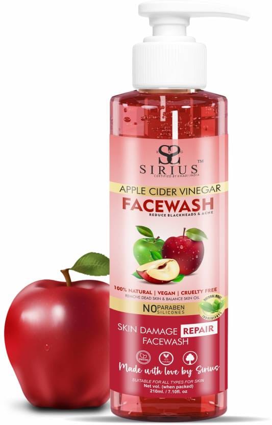 RKG SIRIUS APPLE CIDER VINEGAR FACEWASH FOR GLOWING SKIN | REMOVE DEAD SKIN | FRESH GLOW FACE WASH  (210 ML)