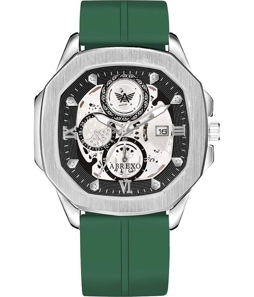 Abrexo Green Silicon Analog Men's Watch