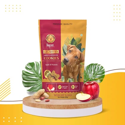 Dogsee Gigabites Apple & Peanut Cookie For Dogs 300 Gms