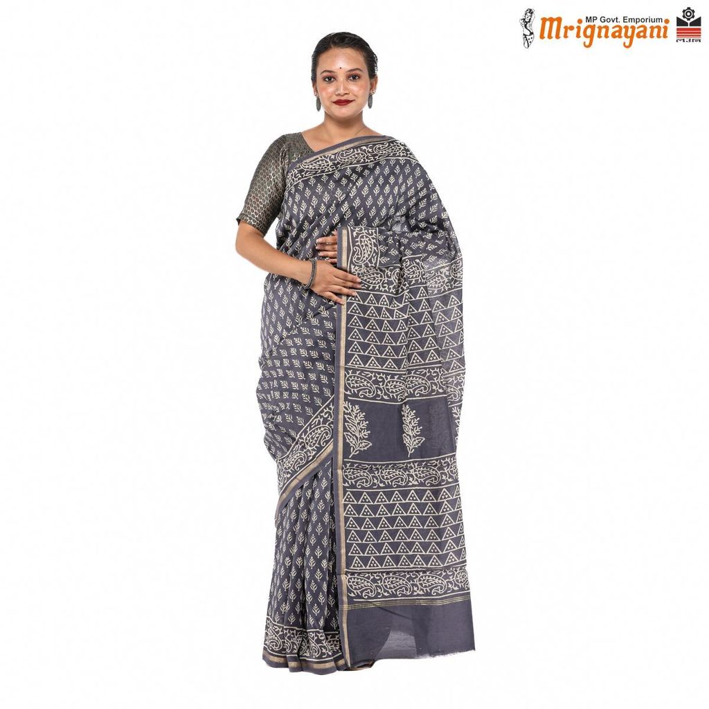 HANDLOOM CHANDERI SILK SAREE WITH BLOUSE (SKU - 3N0104050422 , SAREE - 1239) - Sarees | Buy online on ZillyBuy