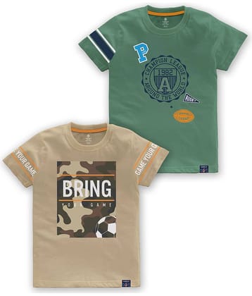 CODEZ Pack of 1 Boys Cotton Blend T-Shirt ( Multi Color )