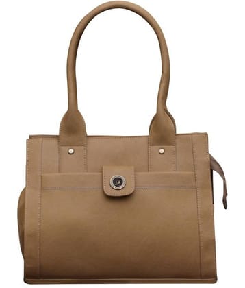 Fostelo Beige Faux Leather Shoulder Bag