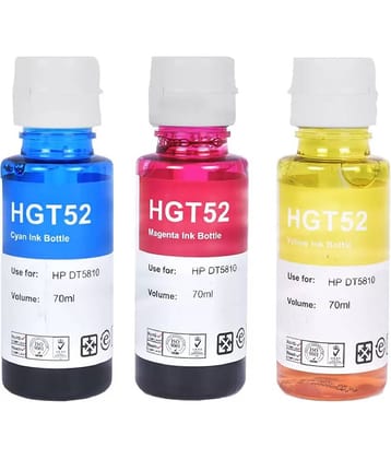 zokio GT51/52 319 Multicolor Pack of 3 Cartridge for Refill ink for GT51/GT52 - GT5810,GT5820, 310,315,319,410,415,419 Tank Wireless