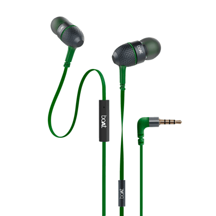 Bassheads 180 | Wired Earphones Featured with 10mm Driver, Passive Noise Cancellation, Thumping Bass, boAt Signature Sound Bassheads 180 | Wired Earphones Featured with 10mm Driver, Passive Noise Cancellation, Thumping Bass, boAt Signature Sound - Silver