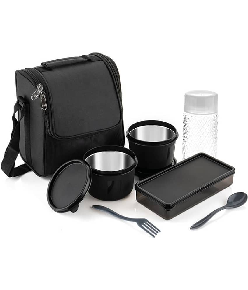 iview kitchenware Kids/School/College Tiffin Stainless Steel Lunch Box 3 - Container ( Pack of 1 )
