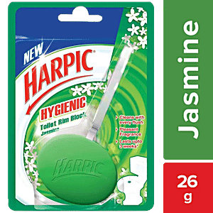 Harpic Hygienic Toilet Cleaner Rim Block, Jasmine, 26 g Harpic Hygienic Toilet Cleaner Rim Block, Jasmine, 26 g