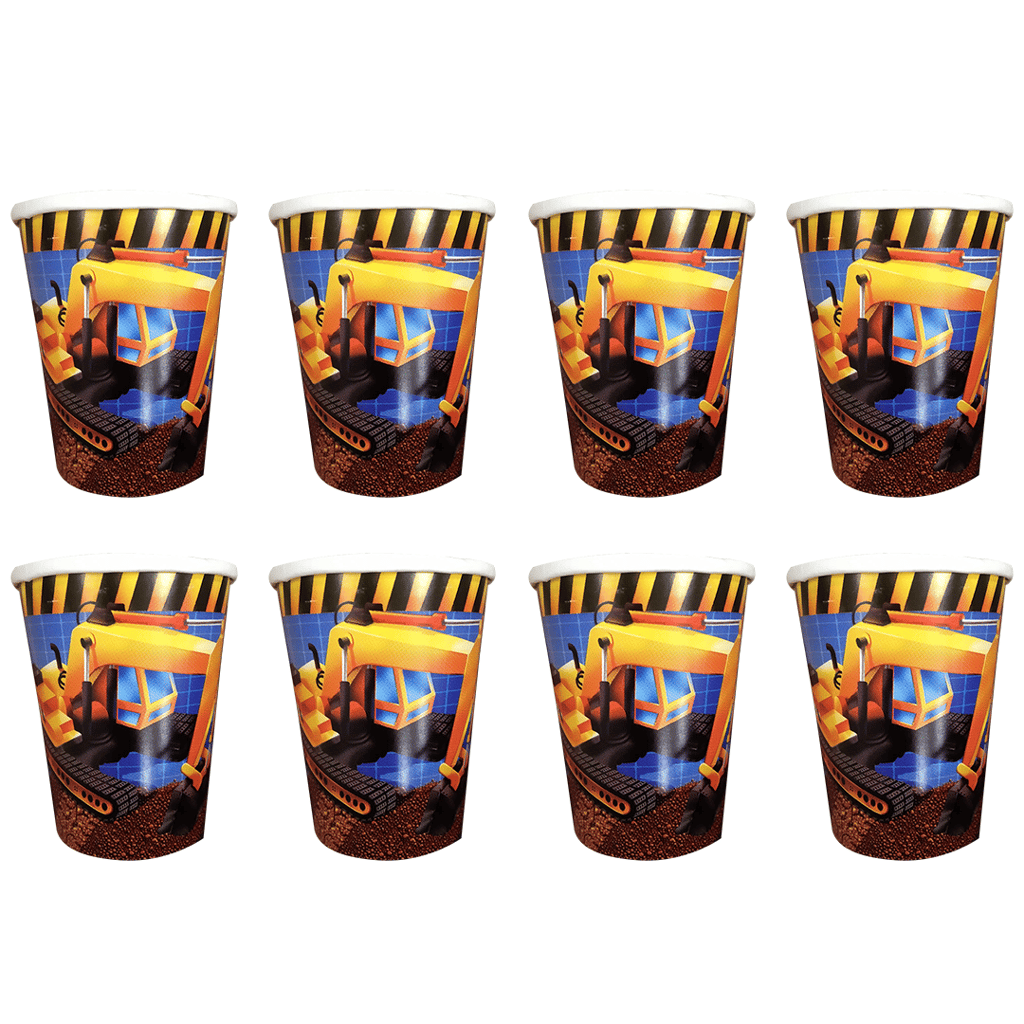 Underconstruction Theme Party Paper Cups - 350ML -  8PC - Party and Festive Needs | Buy online on ZillyBuy