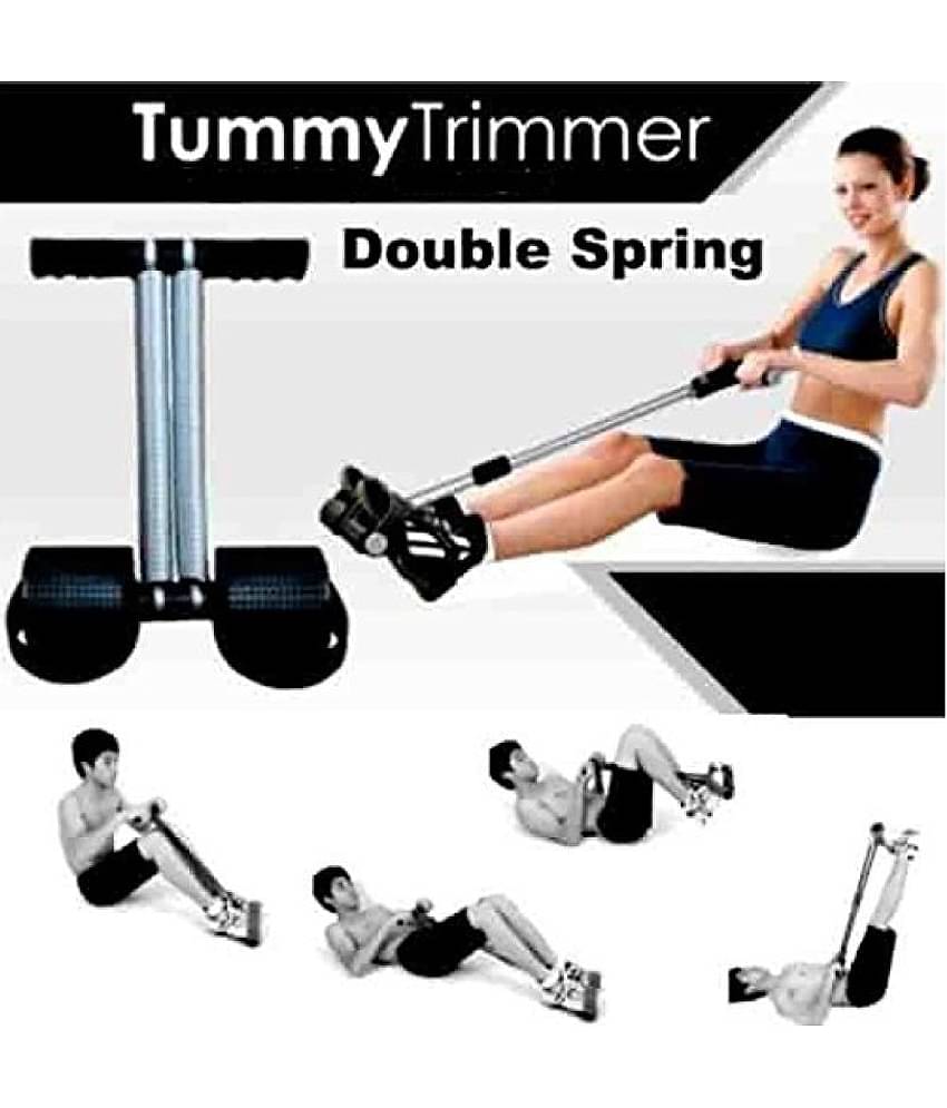 SlimishAbs Trimmer With DOUBLE Steel Spring Burn Off Calories & Tone Your Muscles Ab Exerciser  (Black)