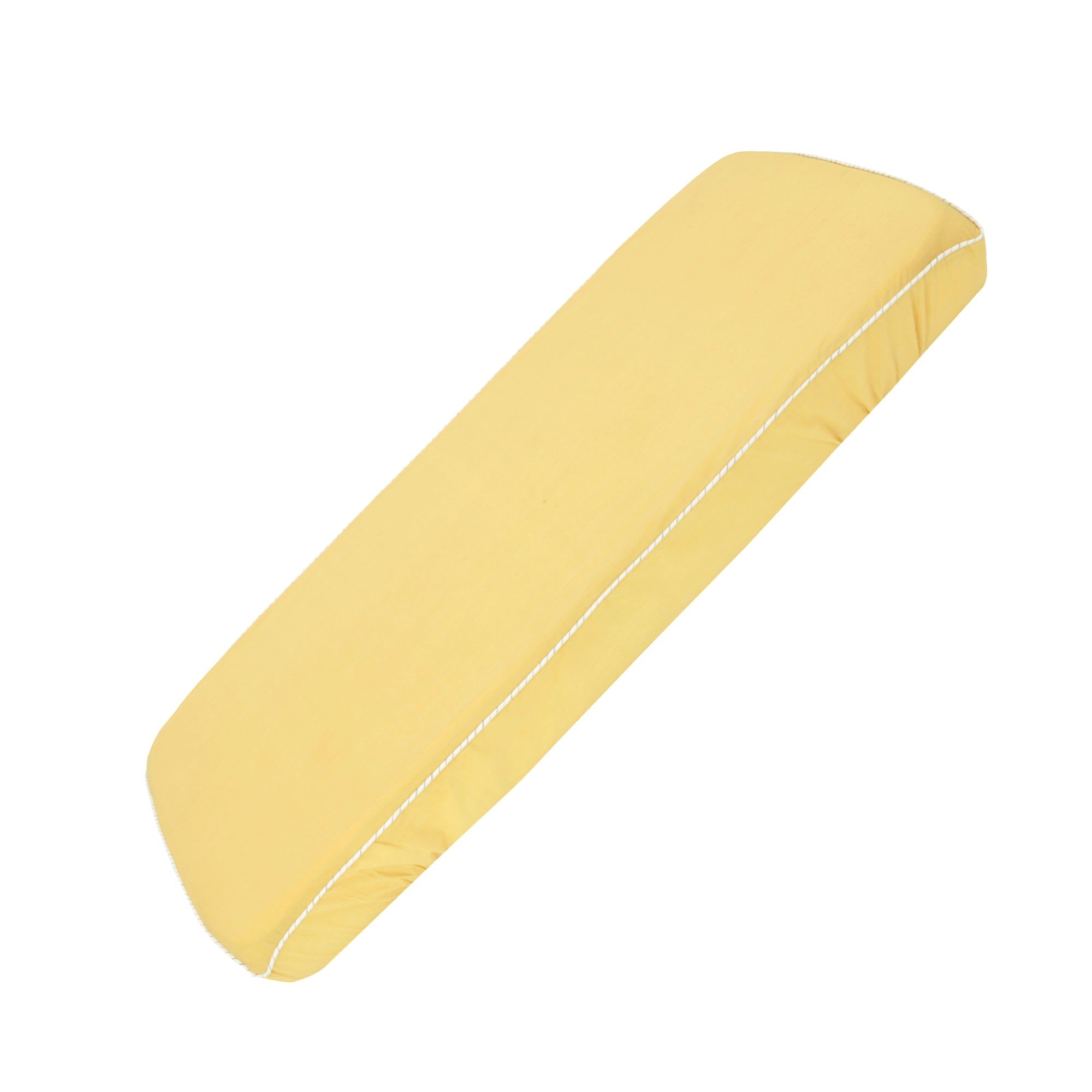 YOLK YELLOW FITTED CRIB SHEET-71cm X 36cm X 15cm
