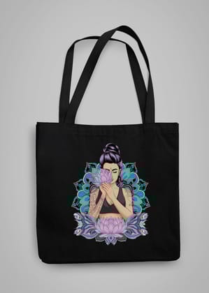 KAMAL PHOOL by MIGA carry Bags-Black
