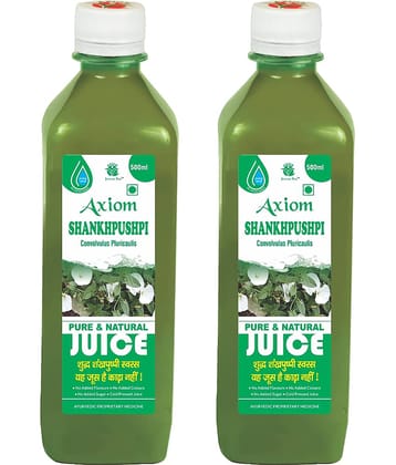 Axiom Shankhpushpi 500ml (Pack of 2)|100% Natural WHO-GLP,GMP,ISO Certified Product