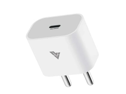 Vaku iPhone Charger Adapter 20W Type-C (MFi-Certified) for iPhone 17, 17 Air, 17 Pro, 17 Pro Max, 16, 16 Plus, 16 Pro, 16 Pro Max, 15, 14, 13, 12, 11 Series with PD 3.0 USB-C Fast Charging Adapter - BIS Certified