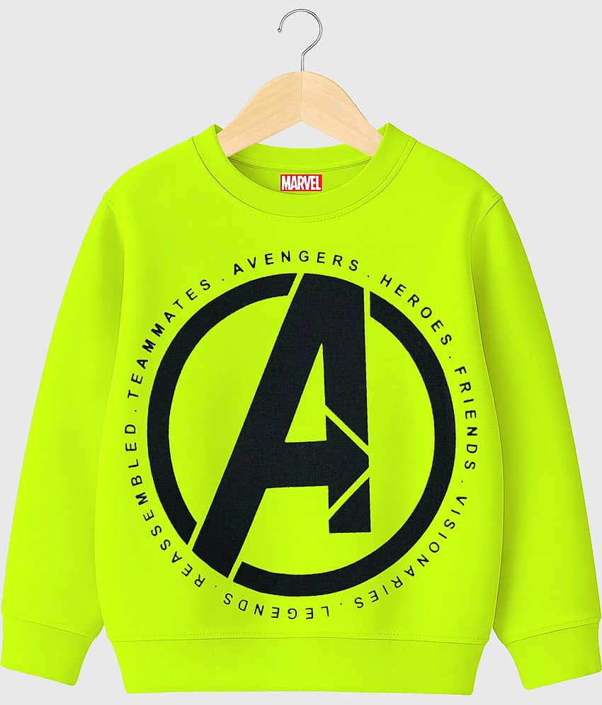 Kuchipoo Pack of 1 Boys Fleece Sweatshirt ( Neon Green )