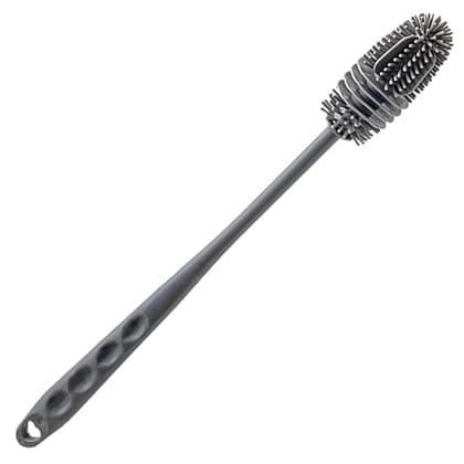 Silicone Bottle Cleaning Brush Long Handle | Narrow Neck Bottle Cleaner for Water Bottle, Glass, Vase & Sports Bottle | Flexible Soft Bristle Brush for Home & Kitchen