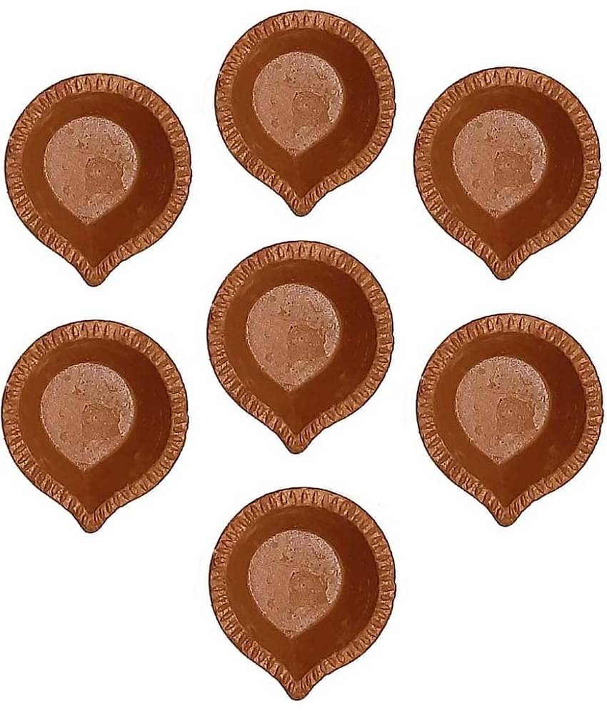 Spherulemuster Terracotta Designer Diya - Pack of 25