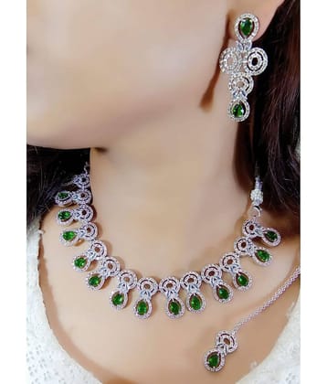 Ladymania Pink Alloy Necklace Set ( Pack of 1 )