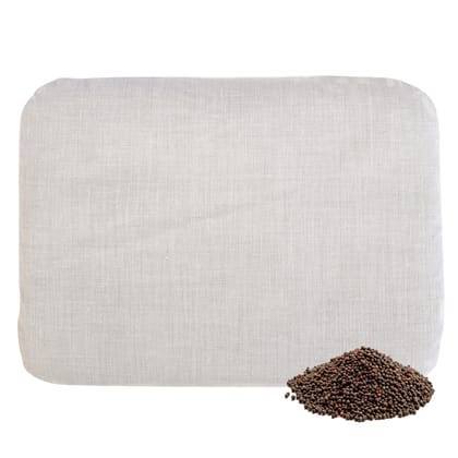 YOLK YELLOW MARBLE MUSTARD PILLOW COVER AND FILLER SET-MUSTARD SEEDS FILLER POUCH