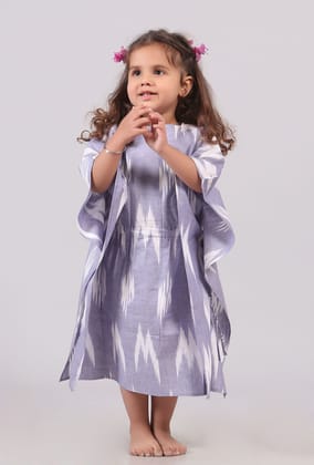 Light Blue Ikat Kaaftan-4-5Y