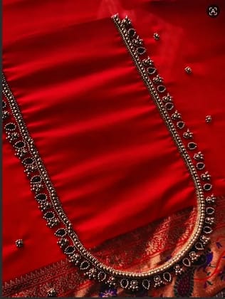 Heritage Red Handwork Blouse