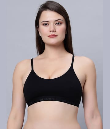 IN CARE LINGERIE Cotton Non Padded Women's T-Shirt Bra ( Black ) SPORTS-01_BLACK_40B