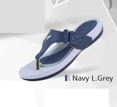 Flite FL2009 Navy LT Grey L No 7 Ladies Slipper